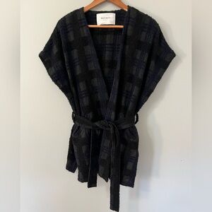 Recreo San Miguel Virgin Wool/Cashmere Belted Vest • OSFM